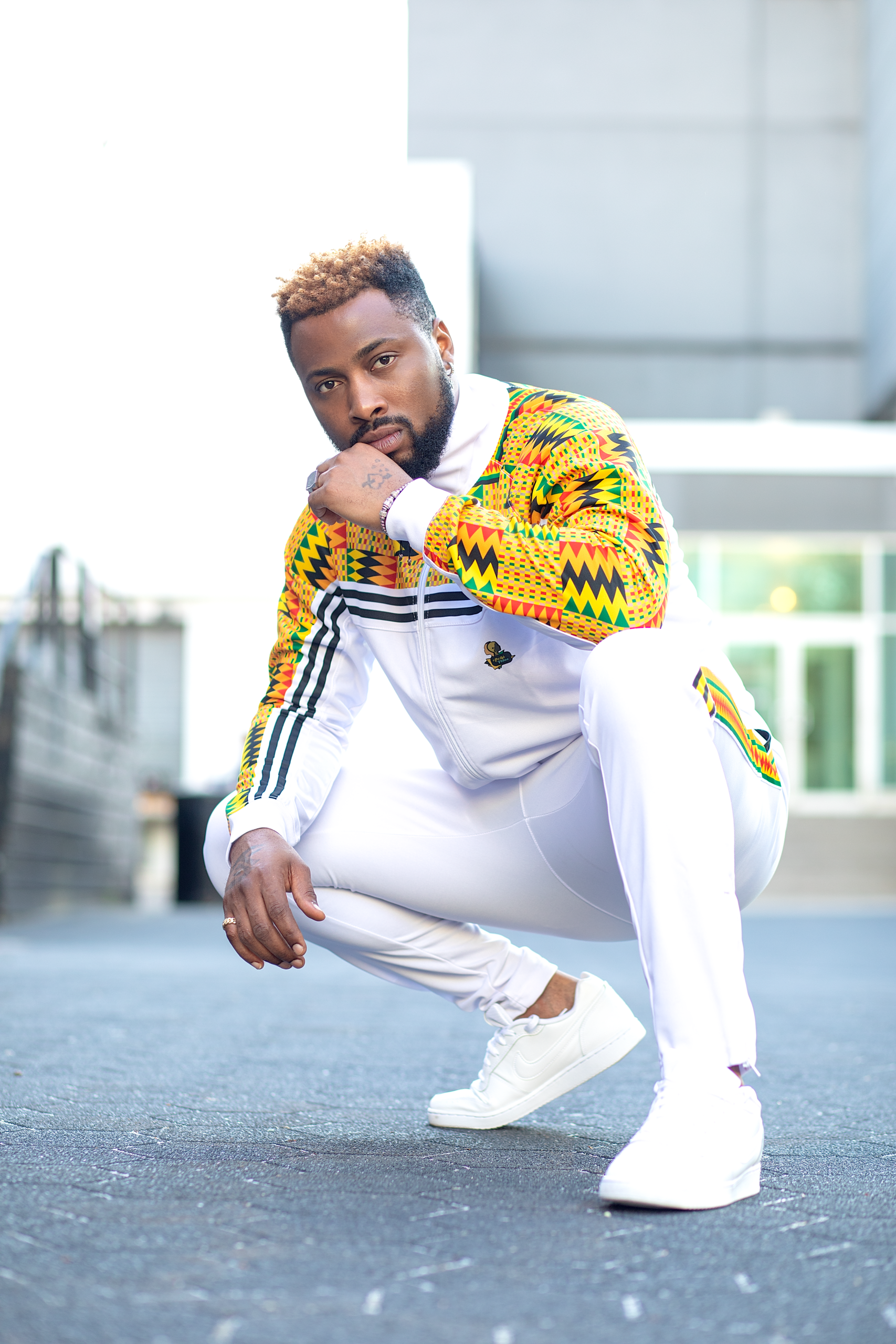 African James Bond kente tracksuit and pant