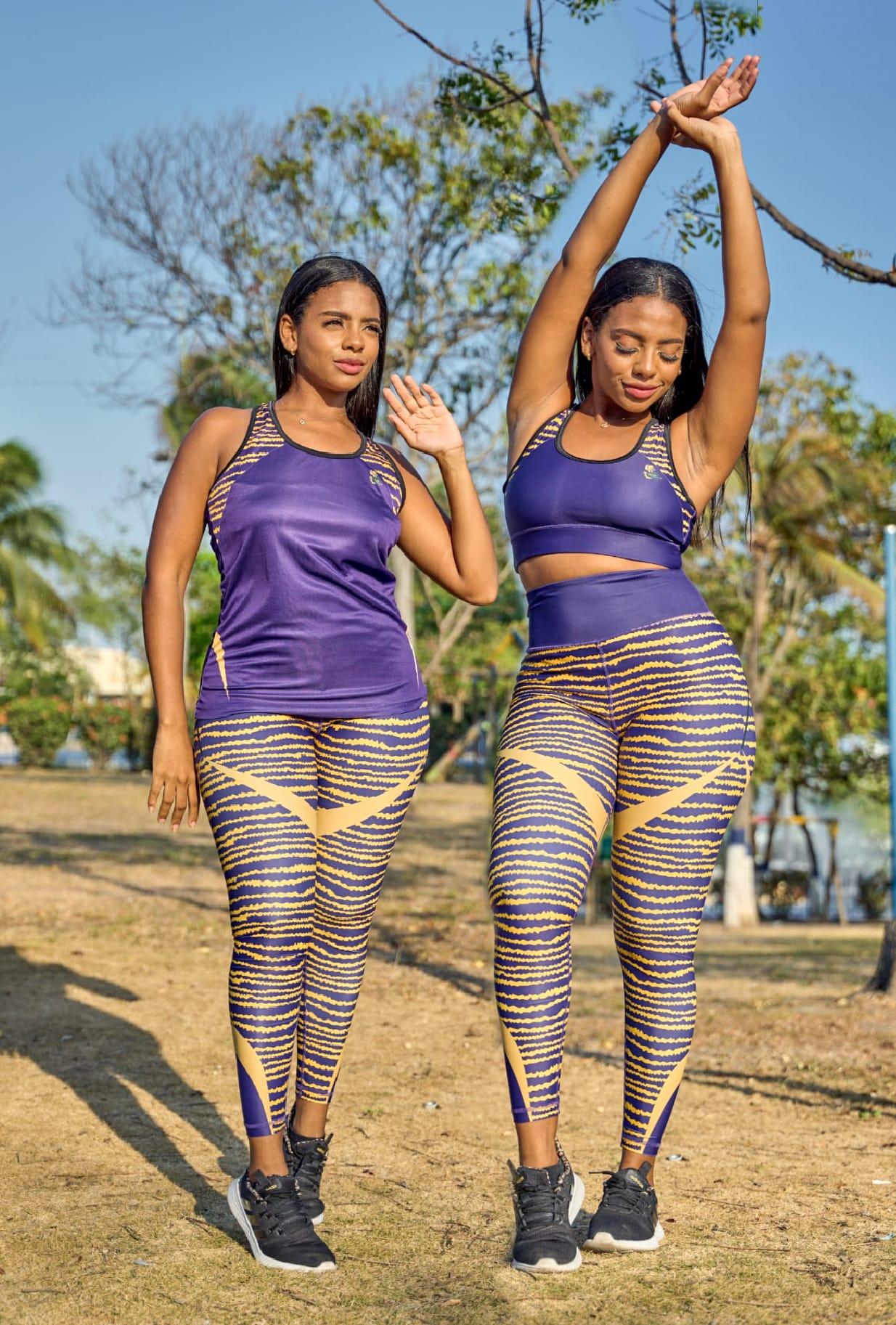 Ashley Queen 3-Piece Purple Activewear